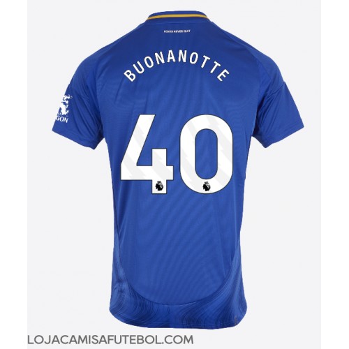 Camisa de Futebol Leicester City Facundo Buonanotte #40 Equipamento Principal 2024-25 Manga Curta